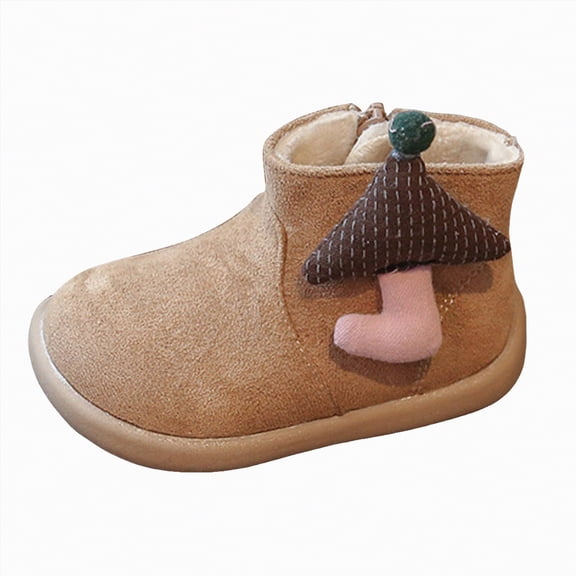 Gvdentm Girls Size 2 Boots Girls Lining Knee High Winter Motorcycle Riding Boots Toddler/Little Kid/Big Kid(Beige,4)