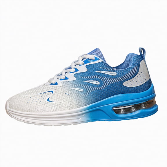 Gvdentm Girls Sneakers Round Women Mesh Straps Fashion Flat Shoes Women(Blue,7)