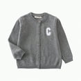 thumbnail image 1 of Gvdentm Girls Sweaters 7-8 Girls Cardigan Sweater School Uniforms Button Long Sleeve Knit Tops(Dark Gray,7-8 Years), 1 of 7