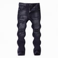 thumbnail image 1 of Gvdentm Jeans for Boys 14-16 Boy's Skinny Fit Ripped Destroyed Distressed Slim Fashion Stretch Jeans Pants(Dark Blue,13 Years), 1 of 5