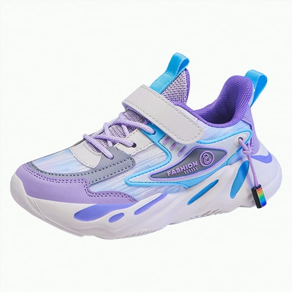 Gvdentm Kids Basketball Shoes High Top Youth Fashion Sneakers Girls Casual Sports Basketball Shoes Breathable Comfortable Boys Sneakers for Big Kids(Purple,11.5)