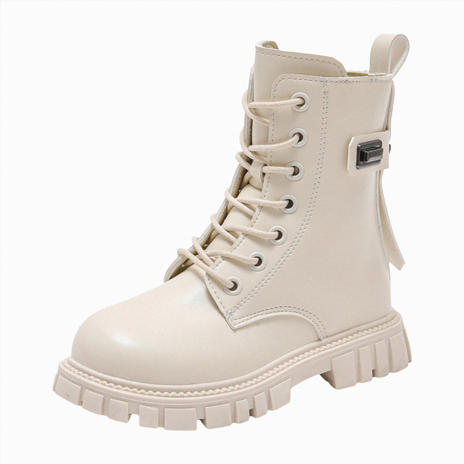 Dream Pairs Kids Girls Faux Fur Lined Winter Motorcycle Boots – Mid-Calf, Zipper Closure