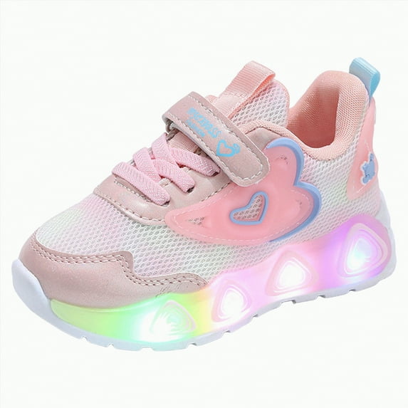 Gvdentm Kids Sneakers Girls Low Top Lace Up Footwear for Toddler Little Kid Big Kid(Pink,8)