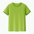 thumbnail image 1 of Gvdentm Kids T Shirts Short Sleeve Plain Top Tees Boy & Girl Unisex Toddler Children Tees Shirts 2-14T Green, 1 of 5