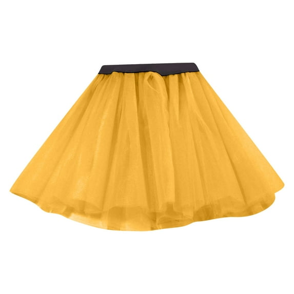Gvdentm Kids Tutu Dress Rainbow Flower Tutu for Girls Gold,3-8 Years