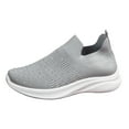 thumbnail image 1 of Gvdentm Ladies Sneakers Non Slip Lightweight Casual Breathable Tennis Shoes Work Shopping Travel Shoes Women Grey,8.5, 1 of 8