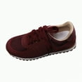 thumbnail image 1 of Gvdentm Ladies Sneakers Women Outdoor Mesh Shoes Casual Slip On Comfortable Soles Running Sports Sneakers for Women Wide Width(Wine,7), 1 of 9