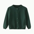 thumbnail image 1 of Gvdentm Little Girl Sweater Cardigan Kids Baby Sweater Cardigan Cable-Knit Spring Coat Long Sleeve Cardigan for Baby Girl(Dark Green,12-18 Months), 1 of 4