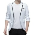 thumbnail image 1 of Gvdentm Men's Blazer Casual Sport Coats Slim Fit One Button Suit Jacket White Blazer for Men,5XL, 1 of 7