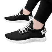 GVDENTM Men's Casual Dress Sneakers Breathable Walking Shoes Leatherwear Mens Lace-Up Shoes Black,7.5
