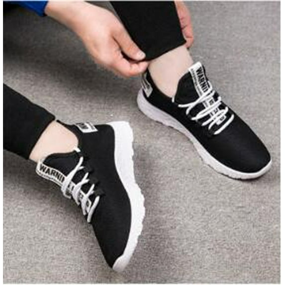 Gvdentm Men's Casual Dress Sneakers Breathable Walking Shoes Leatherwear Mens Lace-Up Shoes Black,9