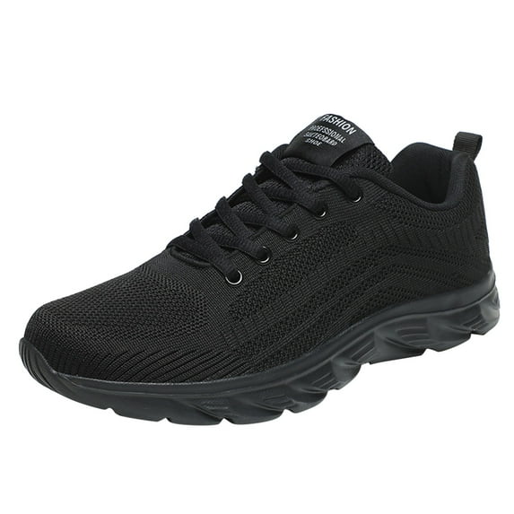 Gvdentm Men's Low-Top Sneakers Men Shoes Sneakers Mesh Lightweight Athletic Sneakers Black,10