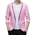 thumbnail image 1 of Gvdentm Men's Sport Coat Casual One Button Blazer Breathable Pink Dress Jackets,2XL, 1 of 7