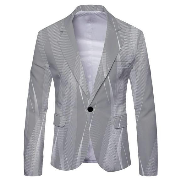 Gvdentm Mens Blazer Jacket Casual One Button Sport Coats White Linen Blazer Men,XL