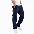 thumbnail image 1 of Gvdentm Mens Cargo Pants Open Bottom Baggy Elastic Waist Straight Leg Drawstring Athletic Sport Sweat Jogger Pants Size XXXXL, 1 of 9