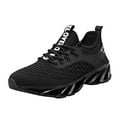 thumbnail image 1 of Gvdentm Mens Casual Sneakers Wide Width Sneakers PU Work Shoes for Men Non Slip Hiking Shoes for Men Black,8, 1 of 8