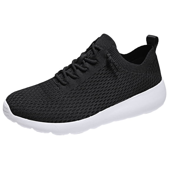 Gvdentm Mens Non Slip Walking Sneakers Sneaker for Men Wide Stretch Cloth Lightweight Mens Shoes White,11