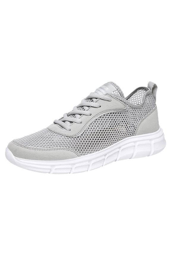 Mens Running Shoes Ultra Lightweight Casual Shoes Mesh Sneakers Mens Wide Sneaker Grey,10.5