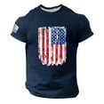 thumbnail image 1 of Gvdentm Mens Shirts USA Flag 4th of July Independence Day American Flag Men's Tee Shirt A07-Navy,XL, 1 of 5