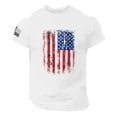 thumbnail image 1 of Gvdentm Mens Shirts USA Flag 4th of July Independence Day American Flag Men's Tee Shirt A07-White,M, 1 of 5