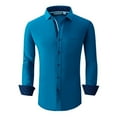 thumbnail image 1 of Gvdentm Mens Slim Fit Men's Polo Shirts Casual Golf Shirt Long Sleeve Tops G09-Dark Green,XL, 1 of 3