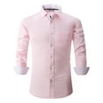 thumbnail image 1 of Gvdentm Mens Slim Fit Men's Polo Shirts Casual Golf Shirt Long Sleeve Tops G09-Pink,2XL, 1 of 3