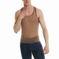 thumbnail image 1 of Gvdentm Muscle Tank Tops Men Men's Mesh Fishnet Muscle Top See Through Shirts Fitted Crew Neck Tee Clubwear Coffee L, 1 of 6