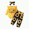 thumbnail image 1 of Gvdentm Baby Girl Clothes Romper Outfits Set Solid Color Cotton Blend Baby Clothes(Yellow,3-6 Months), 1 of 9