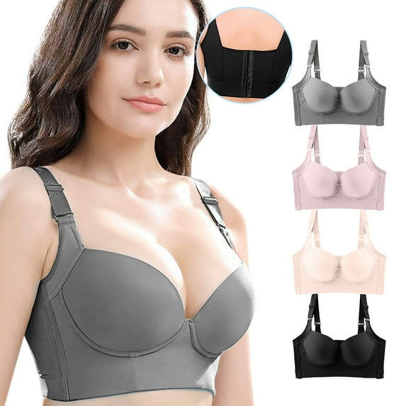 Gvdentm No Wire Bras for Women Bralettes For Women With Support Women's 18 Hour Seamless ComfortFlex Wire-Free Bra Wireless Bras 40