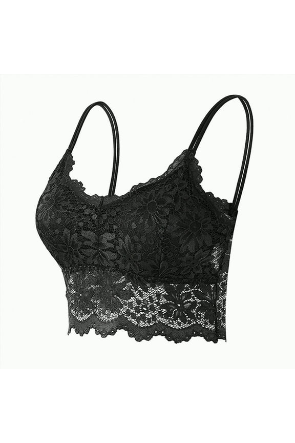 No Wire Bras for Women Bralettes for Women With Support Women's Illumination Full Figure Zoned-in Support Bra Wireless Bras(Black,2XL)
