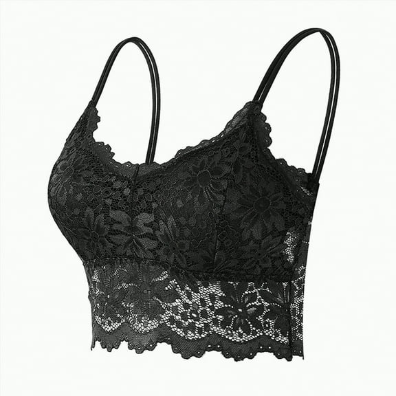 Gvdentm No Wire Bras for Women Bralettes for Women With Support Women's Illumination Full Figure Zoned-in Support Bra Wireless Bras(Black,2XL)
