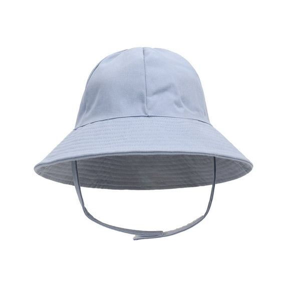 Gvdentm Outdoor UV Sun Hat for Toddler Baby Kids Safari Fishing Hat Blend UPF 50+(Light Blue,M:9-24 Months)
