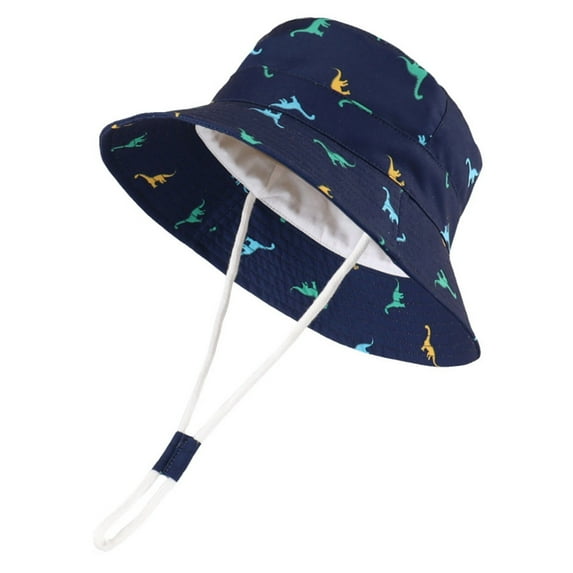 Gvdentm Outdoor UV Sun Hat for Toddler Baby Kids Safari Fishing Hat Blend UPF 50+(Navy,4-8 Years)