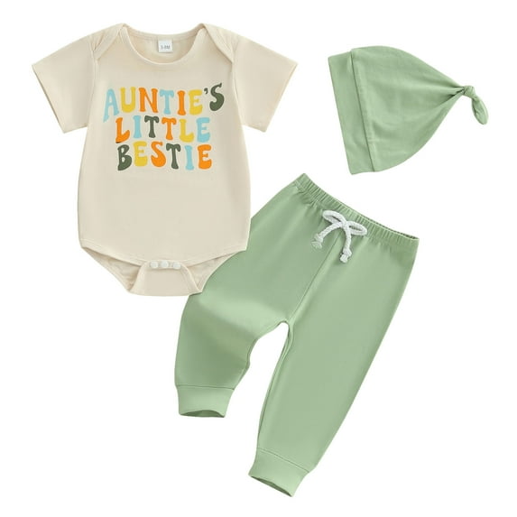 Gvdentm Preemie Boy Clothes Newborn Outfit Baby Boy T Shirt Romper Long Pants Set Hat Unisex Infant little Summer Clothes Outfit Girls|0-3 Months