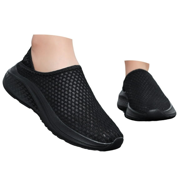 Gvdentm Shoes for Men Canvas Sneakers Large Size Mesh Casual Leather Lace Up Casual Fashion Mens Casual Sneakers(Black,43)