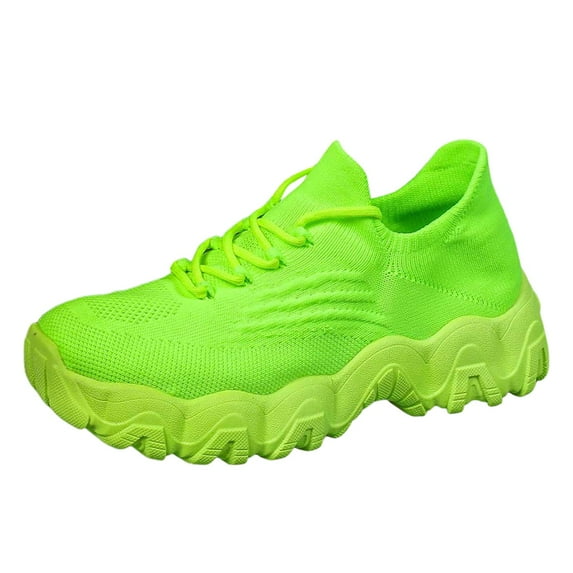 Gvdentm Slip on Shoes Women Flat Shoes Comfortable Knit Loafers Lightweight Nurse Shoes Women Light Green,9