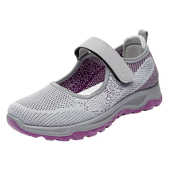 Gvdentm Slip on Sneakers Women Summer Lightweight Mesh Casual Travel Shoes Sneakers Non Slip Shoes Women Light Gray,6.5