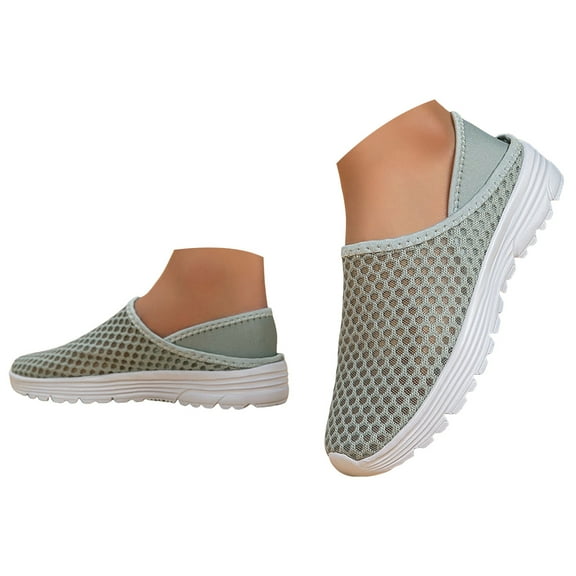 Gvdentm Slip on Womens Sneakers Lightweight Shoes - Breathable Shoes Women(Grey,7.5)