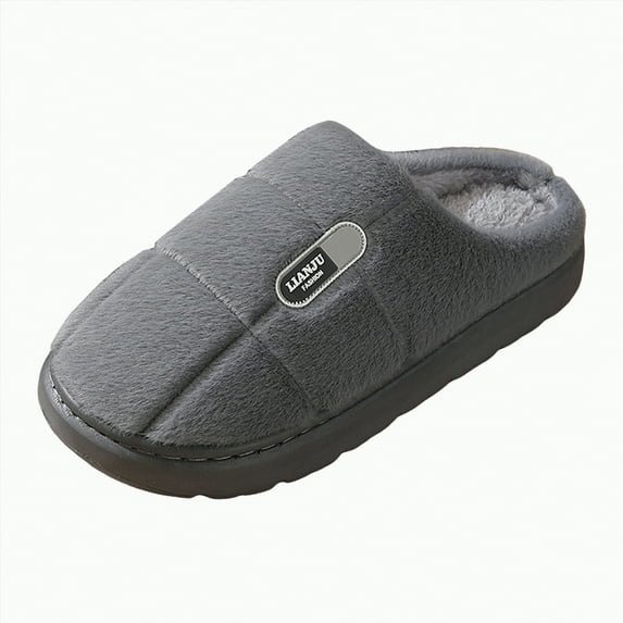 Gvdentm Slippers Mens House Shoes with Memory Foam for Indoor Outdoor Slip on Outdoor Slippers for Men(Grey,12)