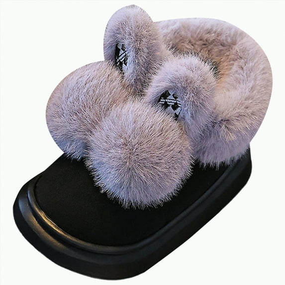 Gvdentm Slippers for Toddler Girls Kids Slippers Full Wrapped Toddler Slippers Boys Girls Comfortable Winter House Shoes(Toddler/Little Kid/Big Kid)(Black,11)