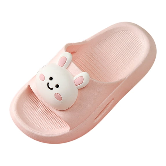 Gvdentm Slippers for Girls Soft Non-Slip House Slippers Comfy Indoor Z01-Pink,5.5-6 Years