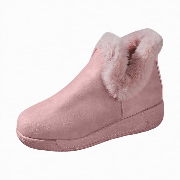 Gvdentm Slippers for Women Indoor Women's Comfy Style Memory Foam Slip on Slippers Soft House Shoes with Fuzzy Collar(Pink,8.5)