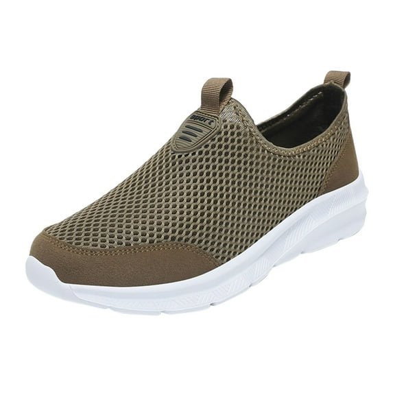 Gvdentm Sneakers Men Work Shoes for Men Mens Running Sneakers Mesh Men Sport Fitness Gym Jogging Men Shoes Sneakers Khaki,13.5
