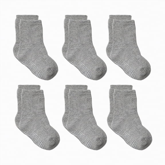 Gvdentm Socks Toddler Baby & Toddler Socks with Grippers Non Slip Ankle Grip Socks for Boys and Girls - Comfy Soft Cotton - 5 Pack 0-7 Years|I 3-5 Years