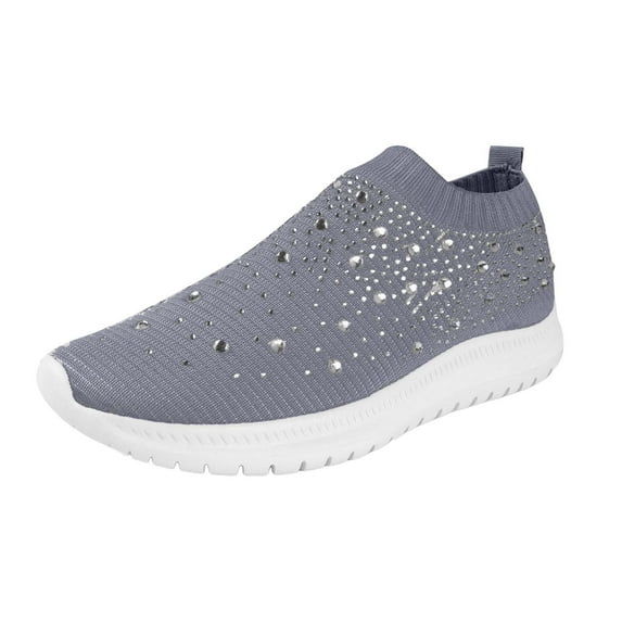 Gvdentm Tennis Shoes Women Non Slip Lightweight Casual Breathable Tennis Shoes Work Shopping Travel Shoes Women Grey,6