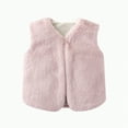 thumbnail image 1 of Gvdentm Toddler Baby Boy Girl Vest Sherpa Sleeveless Waistcoat Fall Winter Jacket with Pockets Coat(Pink,3-4 Years), 1 of 8