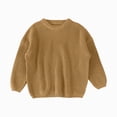 thumbnail image 1 of Gvdentm Toddler Baby Boys Girls Cotton Knit Sweater Crewneck Long Sleeve Pullover Top Yellow,4-5 Years, 1 of 5