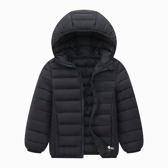 Gvdentm Toddler Boy Winter Coat Kids Boy Girl Outwear Coat Winter Warm Hood Puffer Lightweight Breathable Raincoat Rain Jacket Winter Coat Outerwear