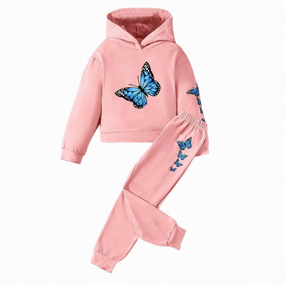 Gvdentm Toddler Girl Clothes 6T Long Sleeve Heart Print Tops and Pants 2PC Little Girl Winter Outfits(Pink,2-3 Years)