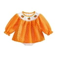 thumbnail image 1 of Gvdentm Toddler Girl Clothes Baby Fall Long Sleeve Clothing Cute Romper One-piece Jumpsuit Autumn Clothes Set(Orange,3-6 Months), 1 of 5